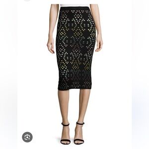 Alice + Olivia Ani laser cut pencil skirt